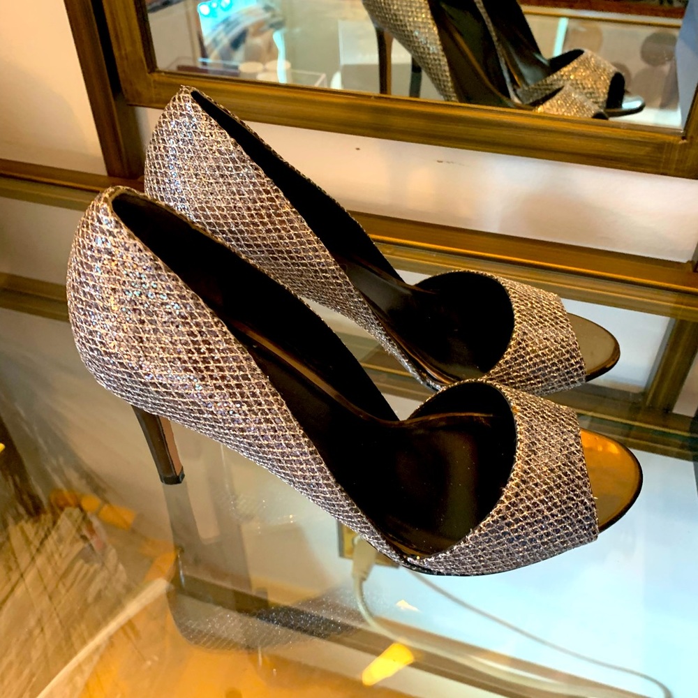 Cole Haan Antonia Pump Silver/gunmetal glitter